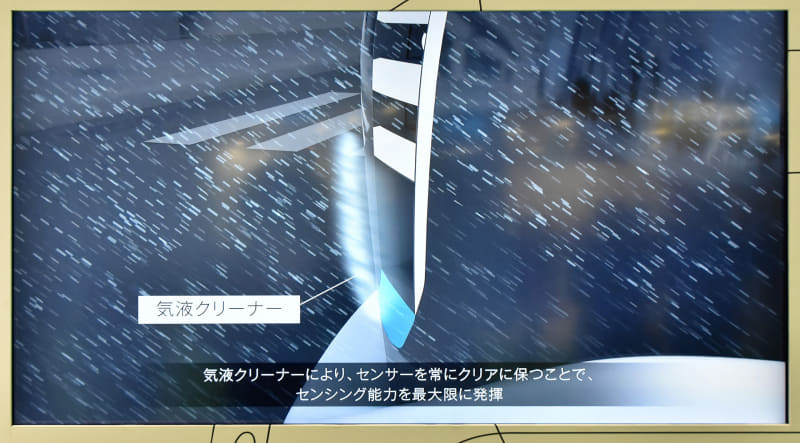 ライトモジュールをクリアに保つための「気液クリーナー」。これについては「CES 2020」にて発表予定だとのこと