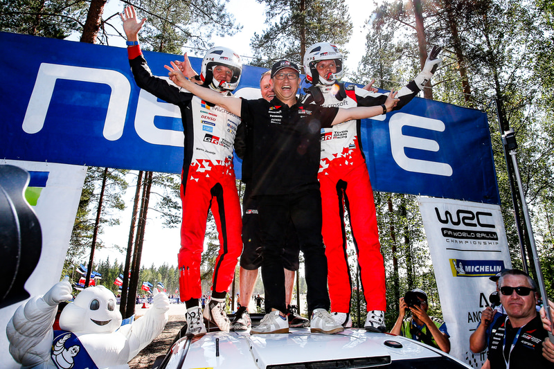 オィット・タナック/マルティン・ヤルヴェオヤ組（ヤリスWRC ＃8号車）のチャンピオン獲得を受け、豊田章男チーム総代表がコメントを発表（写真は2018年のラリー・フィンランド）