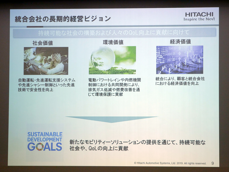 統合会社の長期的経営ビジョン