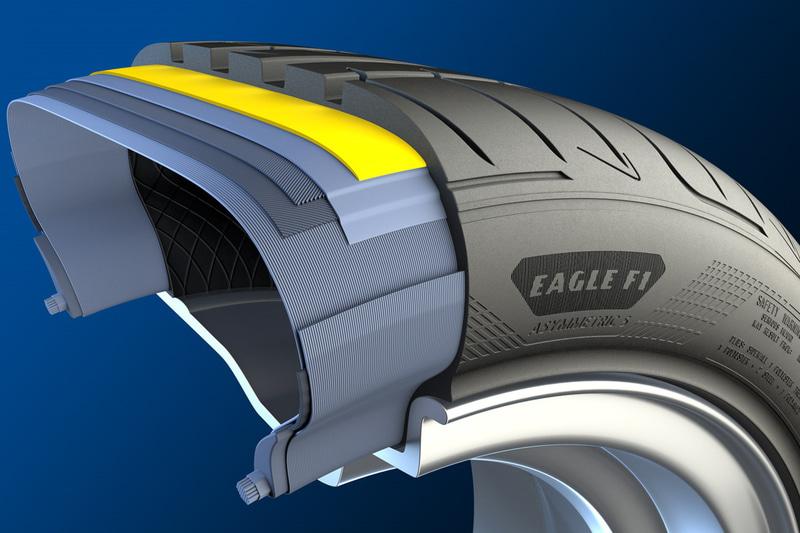 トレッド下に「パワー・クッション」を配置する「パワー・クッション・テクノロジー」