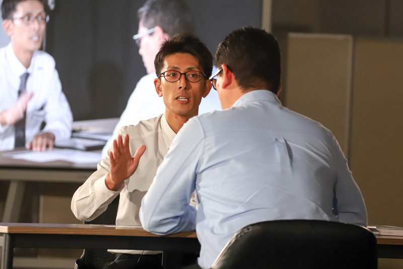 サービスアドバイザー部門のロールプレイングの様子