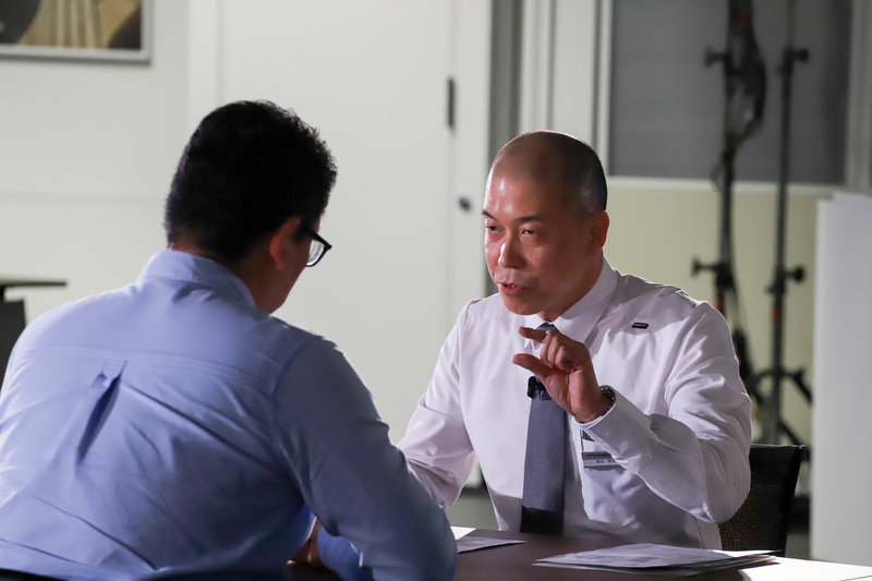 サービスアドバイザー部門のロールプレイングの様子