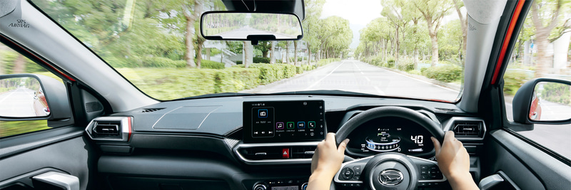 運転席からの広い上下視界を確保