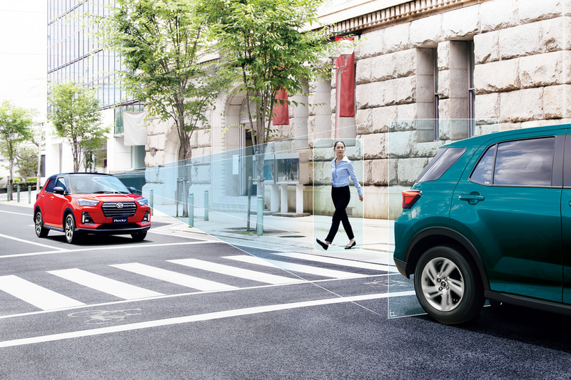 スマートアシストの各種センサーの作動イメージ