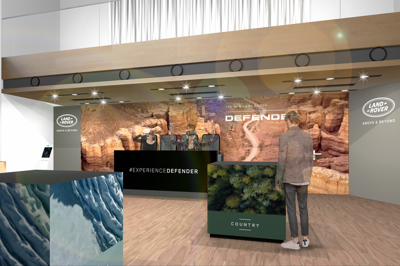 車両展示や4DXブースなどで新型ディフェンダーの魅力を紹介する「LAND ROVER NEW DEFENDER POP UP」が代官山T-SITEにオープン
