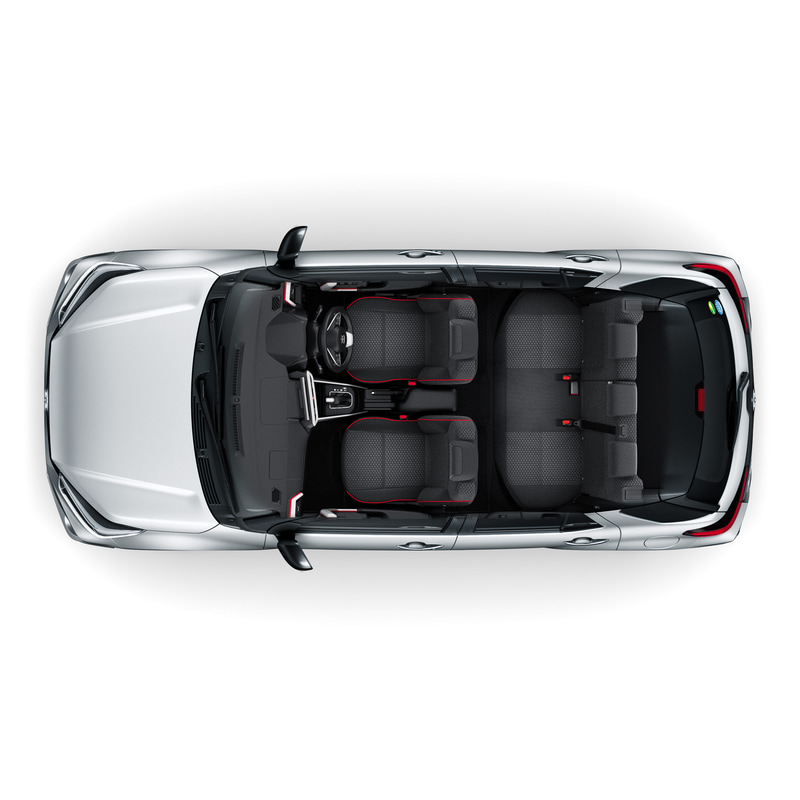 リアシートを倒すことにより大きな荷物や長尺物にも対応