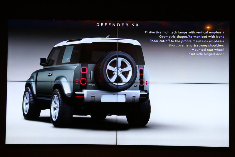 新型ディフェンダーでは、初代モデルのヘリテージをデザインに盛り込みつつ、モダンなプロポーションを実現している
