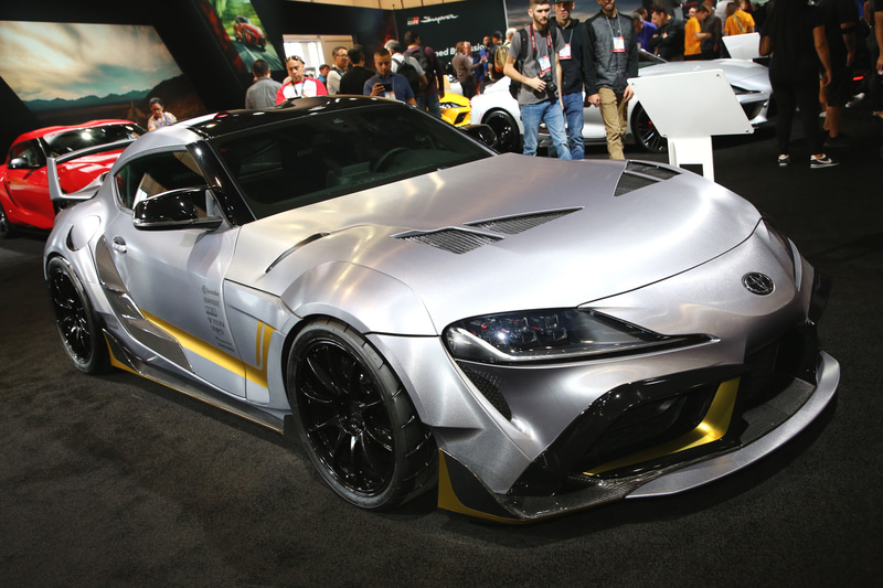 TCDが開発したGR SUPRA 3000GT CONCEPT。直列6気筒 3.0リッターエンジンを搭載し、最高出力355HP、最大トルク365lb-ft（50.3kgfm）とアナウンスされている