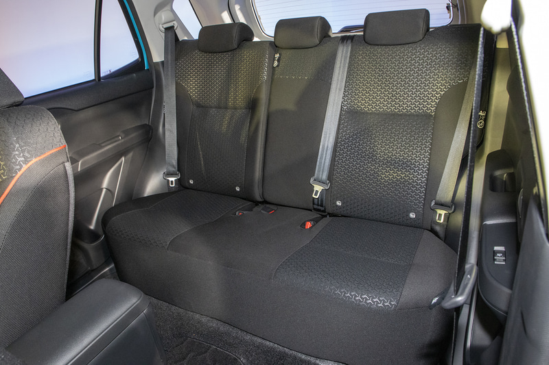 ライズのXグレード。シートはロッキーGグレードと同じ