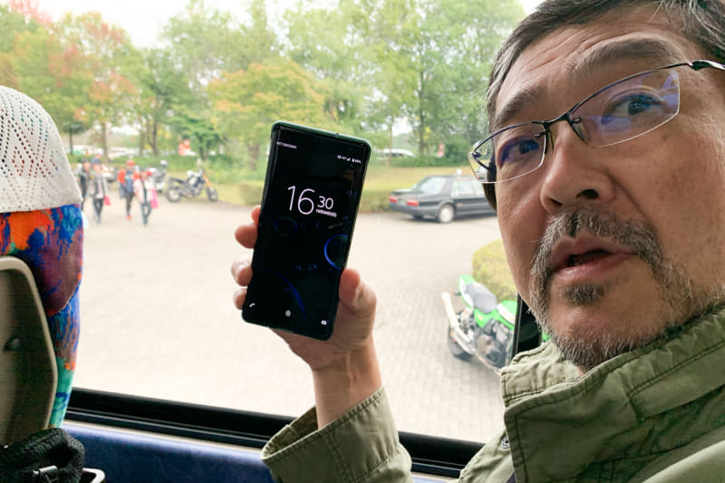 16時20分発のもてぎGPエクスプレス（JRバス）に乗ったが渋滞等で出発は16時30分となった。大混雑の状況を考えると、上々の出発時間