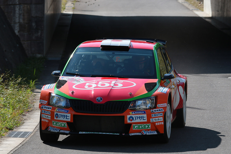 国際格式3位の3号車 福永修/齊田美早子選手 シュコダ ファビア R5