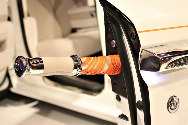 オレンジをモチーフにした専用の傘