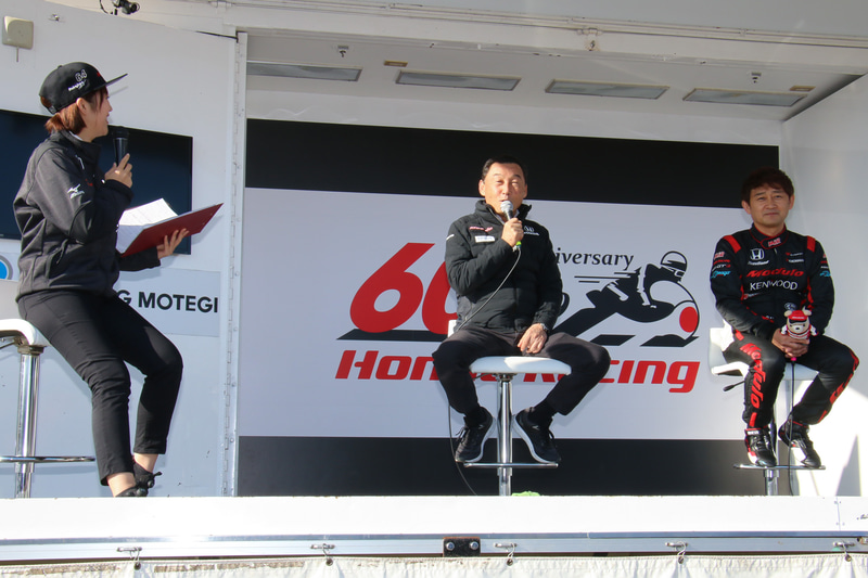 中嶋悟総監督と道上龍選手が登壇した「Modulo トークショー」