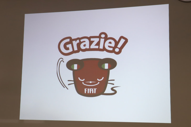 フィアットの公式キャラクター「トポ フィアット」ちゃん。2020年はねずみ年ということで活躍が期待される