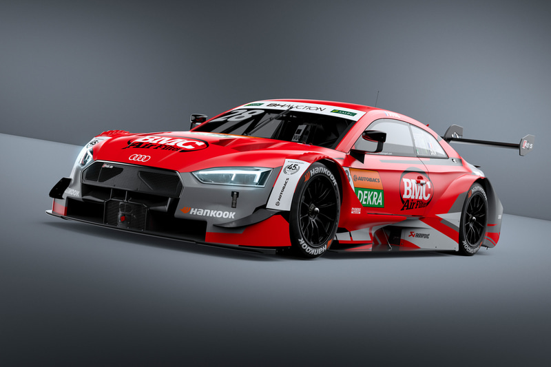 ロイック・デュバル選手の参戦マシンはレッドの「BMC Airfilter Audi RS 5 DTM」