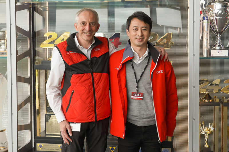 元アウディ カスタマーレーシング 責任者 ロモロ・リピシェン氏（左）、アウディ ジャパン株式会社 マーケティング本部 マーケティングコミュニケーション部 ブランドエクスペリエンス/アウディスポーツスペシャリスト 中原英貴氏（右）