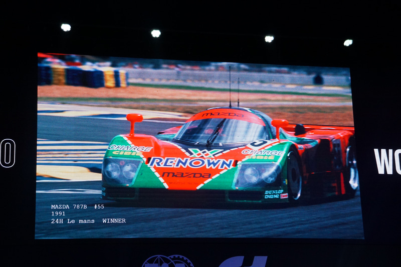 マツダのモータースポーツ活動を振り返るスライド