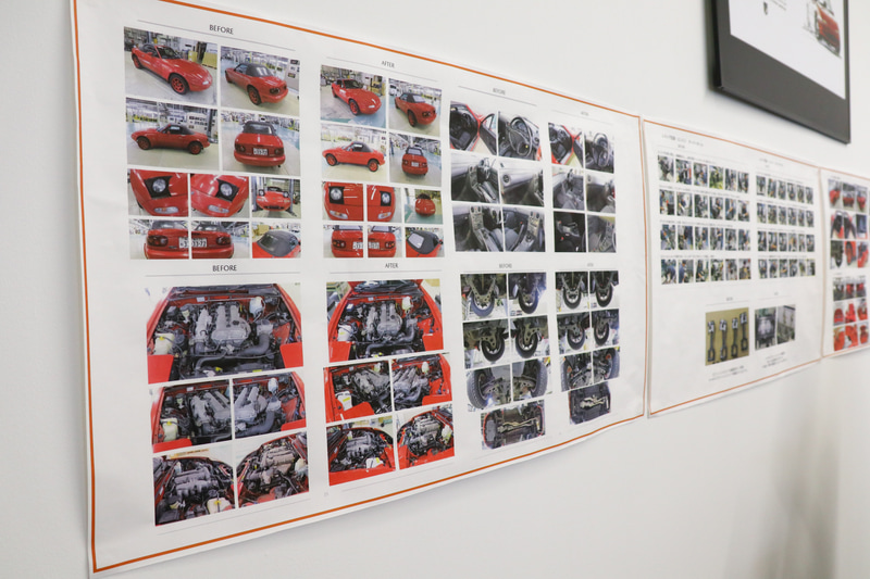 ビフォア・アフターでレストア前後を比べた写真