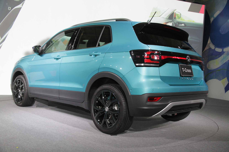 ボディサイズは4115×1760×1580mm（全長×全幅×全高）、ホイールベースは2550mm。車両重量は1270kg。（※T-Cross TSI 1st Plus）