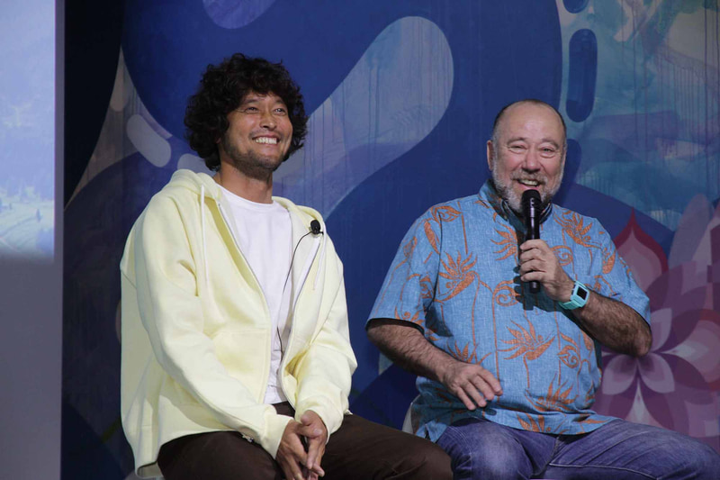 ラジオパーソナリティーのジョージ・カックル氏とモデルの三浦理志氏によるトークショー