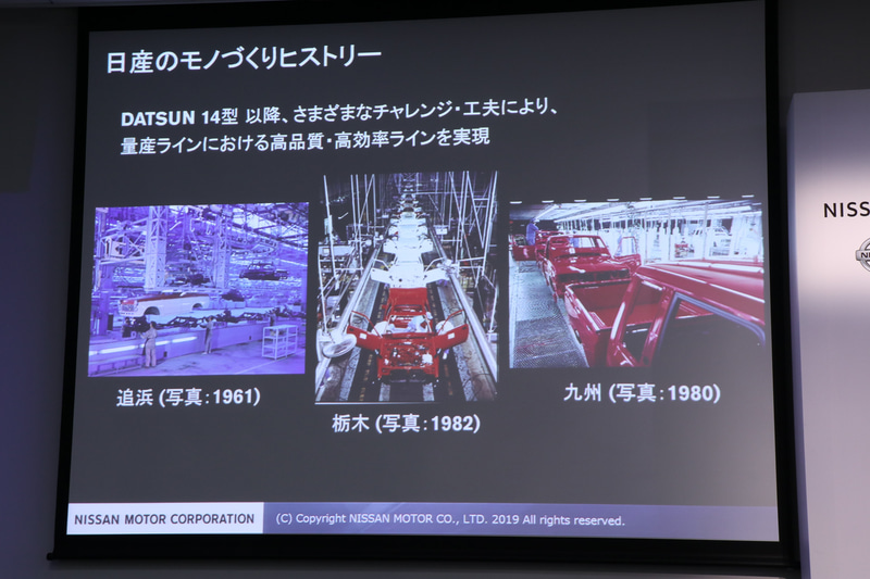 日産における車両生産の歴史