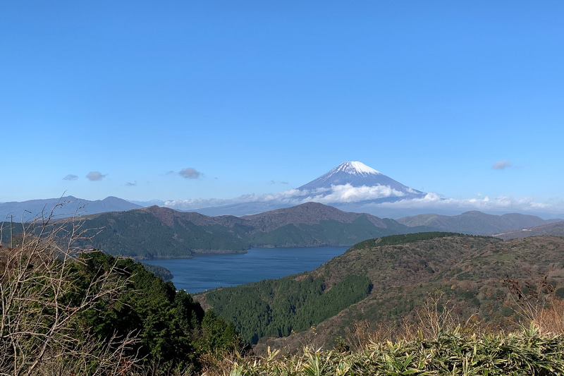芦ノ湖からの富士山。癒される景色
