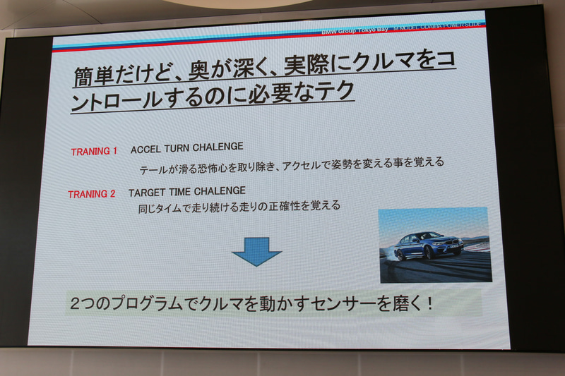 初級レベルの「ブロンズ」では「アクセルターン チャレンジ」と「ターゲットタイム チャレンジ」を実施