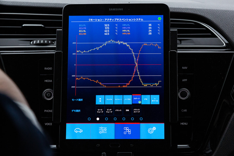 凸凹道を乗り越えるデモ