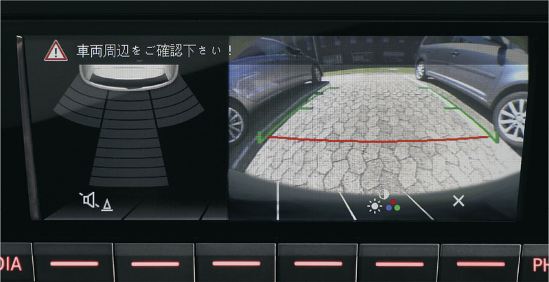 リアビューカメラ“Rear Assist”、パークディスタンスコントロール（リア）、オプティカルパーキングシステムのイメージ