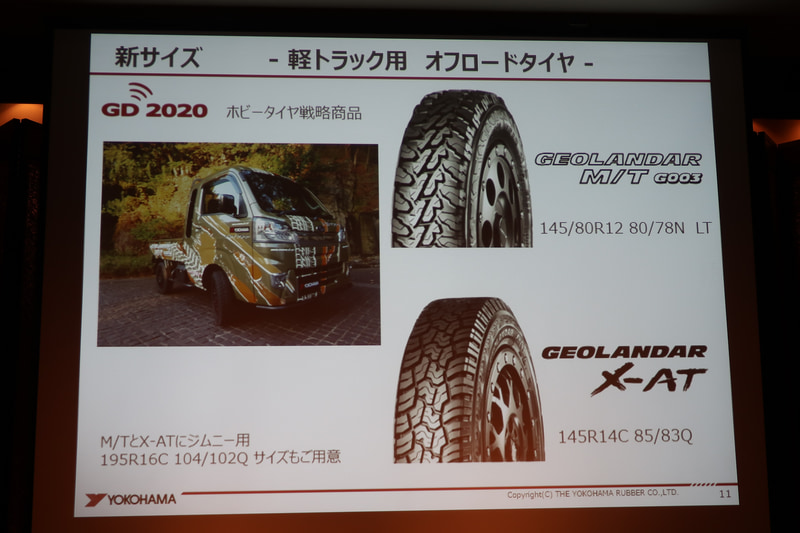 「GEOLANDAR MT G003」と「GEOLANDAR X-AT」に軽トラックに対応する新サイズを追加