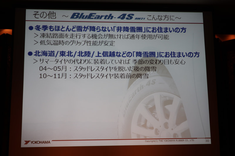降雪圏に住んでいる人にも状況に応じて使ってもらいたいとしている