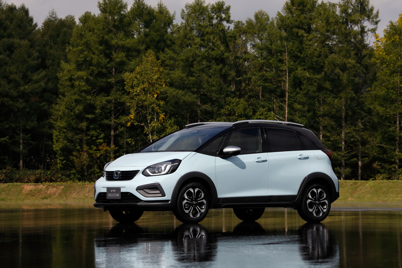 新型フィットではユーザーのライフスタイルやライフステージごとに選択できるよう、「BASIC（ベーシック）」「HOME（ホーム）」「NESS（ネス）」「CROSSTAR（クロスター）」「LUXE（リュクス）」の5タイプを用意する。ボディサイズは全長が3995mm（CROSSTARのぞく）、全高は従来モデルから10mmダウン