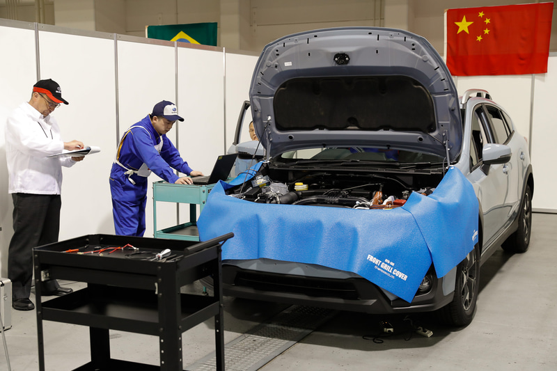 「SUBARU世界技術コンクール2019」で優勝したチェン・シャンドン選手の競技風景