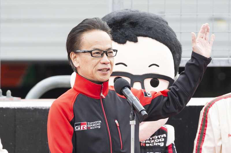 開会を宣言するGAZOO Racing Company President 友山茂樹氏（トヨタ自動車 副社長）
