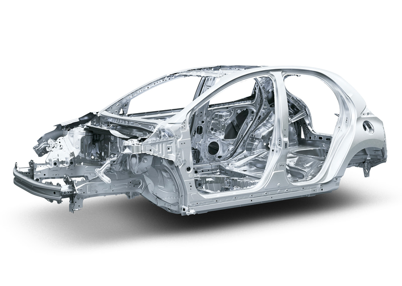 新型ヤリスのホワイトボディ