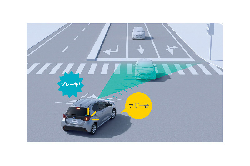 「プリクラッシュセーフティ」はトヨタ車で初めて、右折時の対向直進車や右折先の横断歩行者などに対しても自動ブレーキが作動するようになった