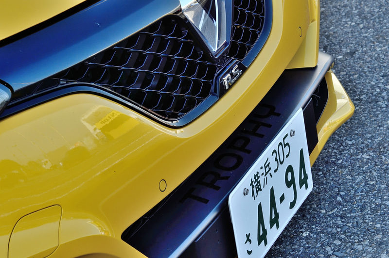 ガンメタリック塗装のF1タイプエアインテークブレードにブラックの「TROPHY」デカールを設置。ハイスペックモデルであることを密やかに主張する