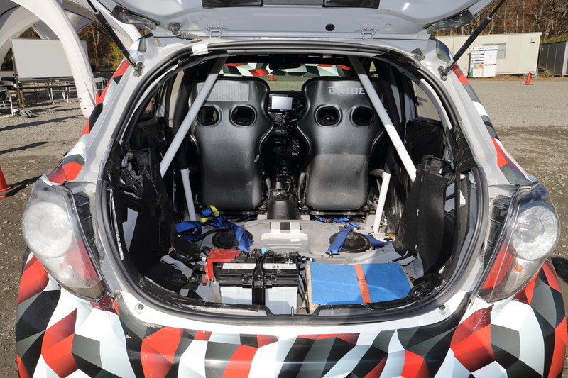 開発車ならではの風景