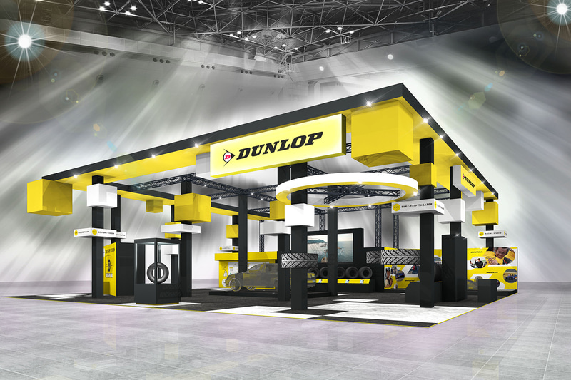 ダンロップブースのイメージイラスト