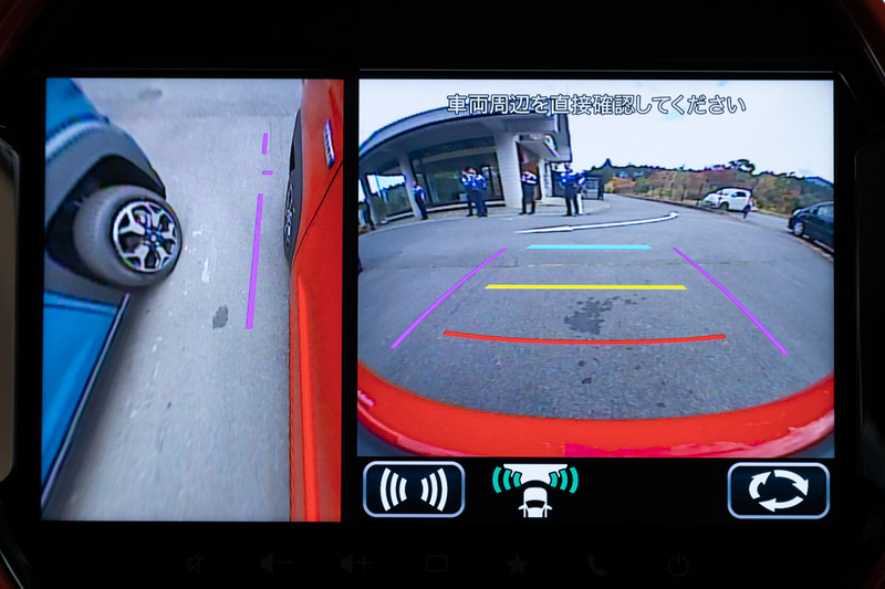 全方位モニターの表示