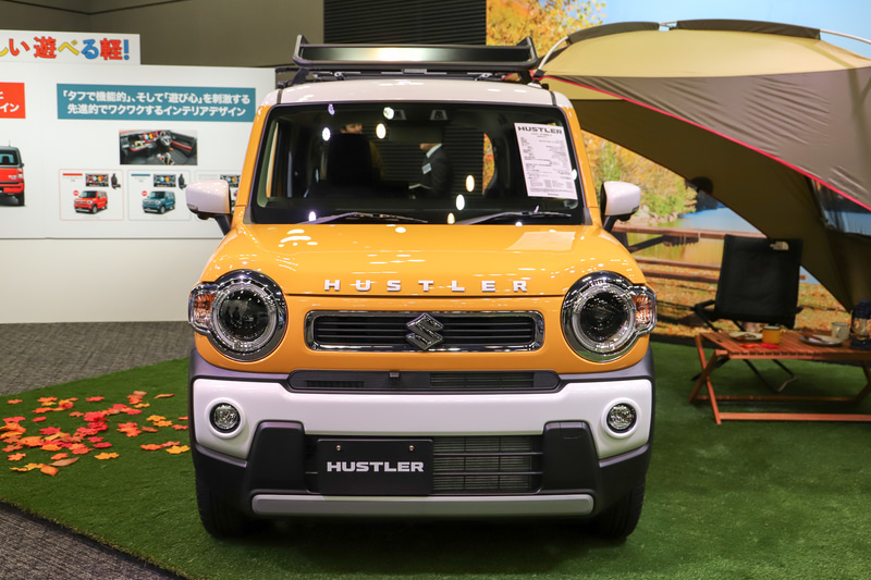 新型ハスラーとの生活を想像できるような展示も