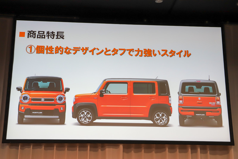 ハスラーの特徴を説明するスライド