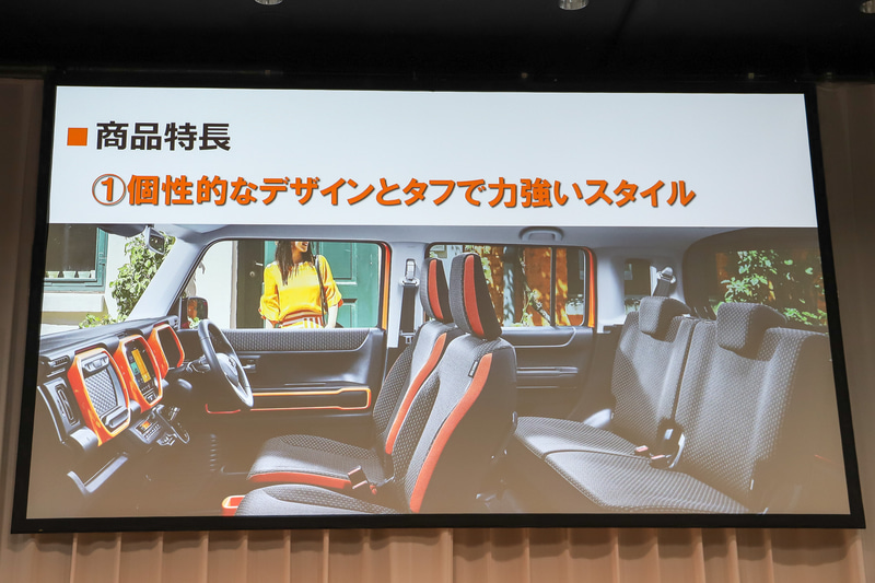 ハスラーの特徴を説明するスライド