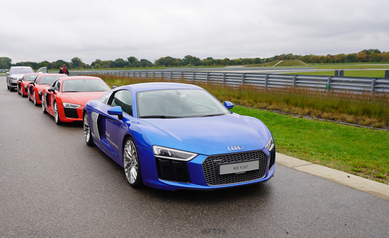 「Audi Driving Experience」の「R8 Exclusive Experience」で教習車として利用される「アウディ R8 クーペ」