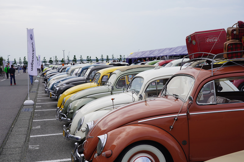 会場にはところ狭しとフォルクスワーゲン車が並ぶ