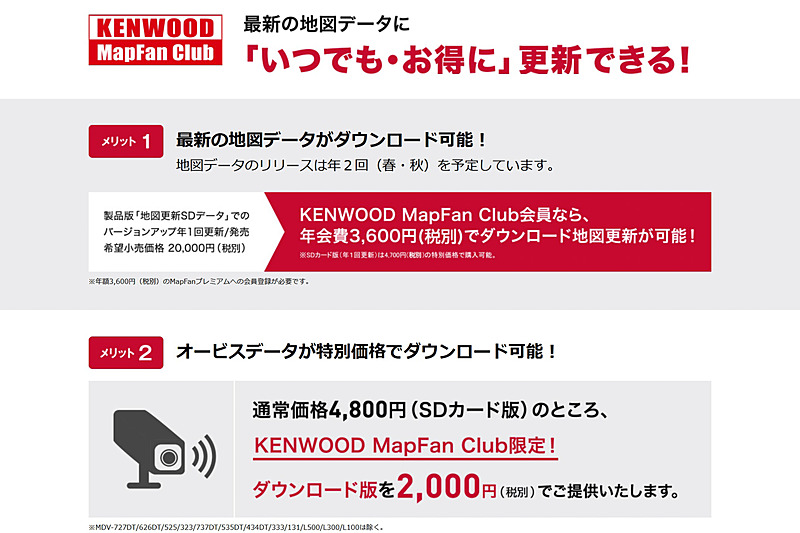 「KENWOOD MapFan Club」