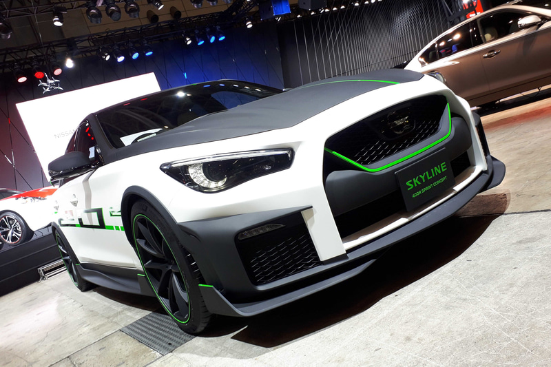 日産自動車のブースに展示された「SKYLINE 400R SPRINT CONCEPT」