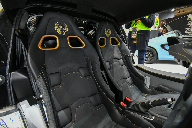 通常では選択できないゴールドのインテリアカラーパック、ゴールドステッチ&ゴールドローレルリースが組み合わされる