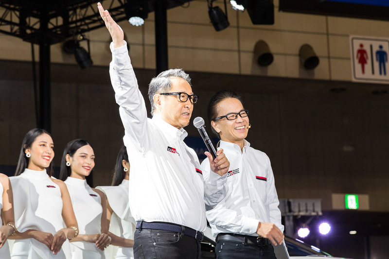 「モリゾウis back!」と東京オートサロンに帰ってきたことを宣言