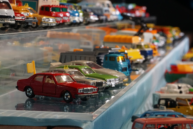 会場内に展示されたトミカ関連の製品
